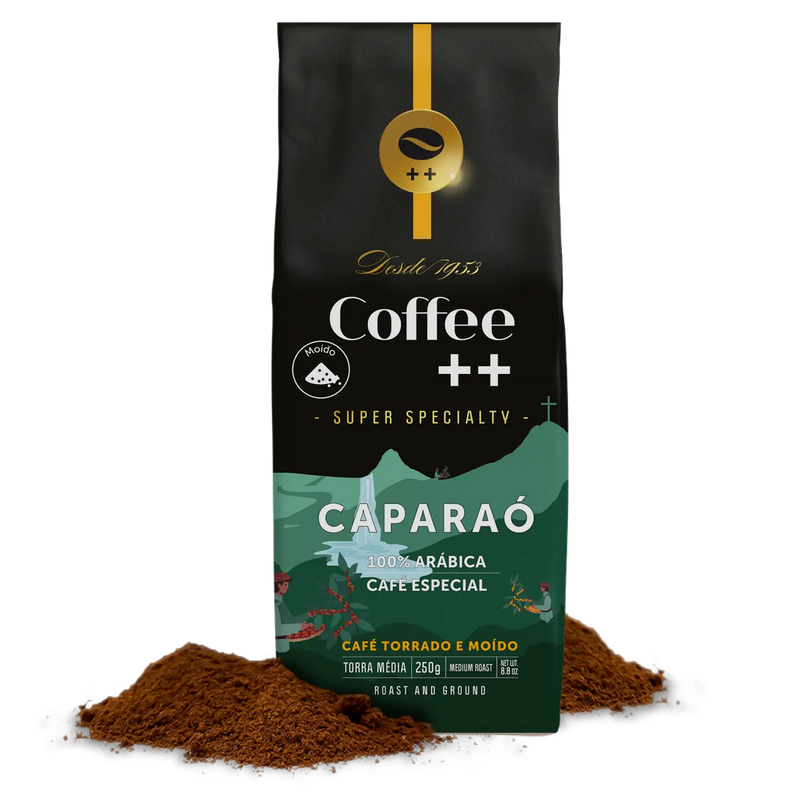 Kit Marrom Pressca Cafeteira Portátil + Balança + Espumador Leite + Café Gourmet 250G