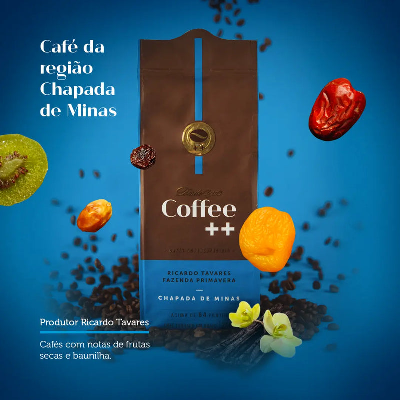 café chapada de minas com notas de frutas secas e baunilha