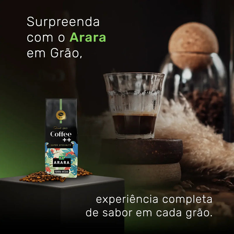 surpreenda com o café em grão arara