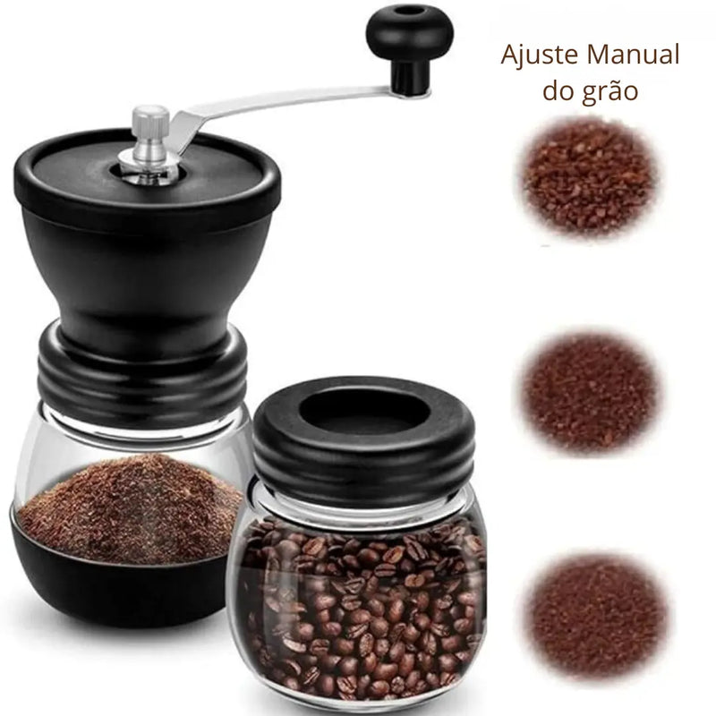 Conjunto Moedor de Café Manual com Núcleo de Cerâmica