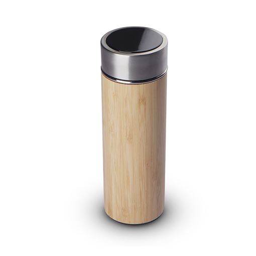 Garrafa Térmica para 400ml e Filtro em Inox para Chá Concept Wood