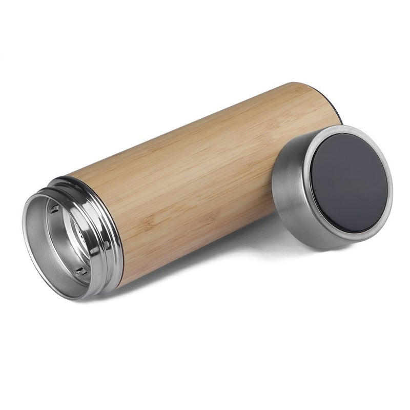 Garrafa Térmica para 400ml e Filtro em Inox para Chá Concept Wood